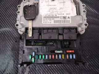 CITROEN C4 SET IMMO BOSCH 0 261 208 899,ME7.4.5,9662307380,BSI 2004 H05,9661940480