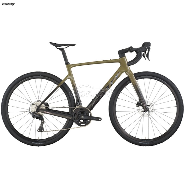 SCOTT 700C ADDICT GRAVEL 40 KAKI GREEN CARBON BLACK