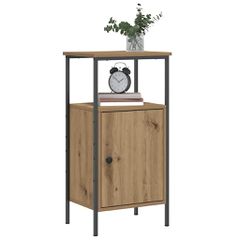 vidaXL Κομοδίνο τεχνίτης Δρυς 41x31x80 εκ. από Επεξεργασμένο Ξύλο