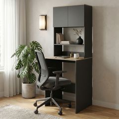 Έπιπλο πλυντηρίου Chaxe pakoworld ανθρακί-sonoma 65x32.5x183.6εκ