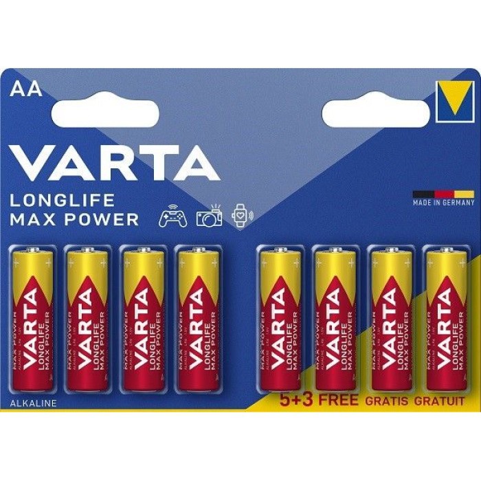 Varta Longlife Max Mignon Battery AA B5+3