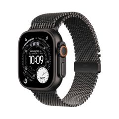 Apple Watch Ultra 3 (Series 11 2025) Gps +Cellular 49mm Black Titanium Case με Black Titanium Milanese Loop M Black EU