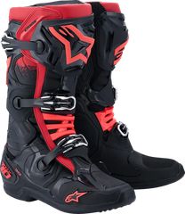Μπότες Μηχανής Αντρικές Off Road ALPINESTARS  Tech 10 Boots Μαύρες-Κόκκινες