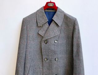 PHILIP LANDAU Bond Street Σταυρωτό Μάλλινο Παλτό ‘Prince of Wales' - Double Breasted Wool Coat