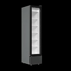 ΠΡΟΣΦΟΡΑ!!! CRYSTAL CRFX (237 Lit - 44x60x187cm / - 18/-25°C) SLIM Βιτρίνα Κατάψυξης - Στενό Μαύρο Εξωτερικά/ Λευκό Εσωτερικά