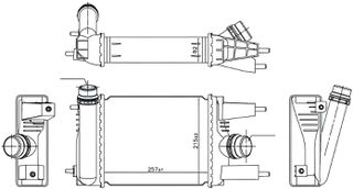 ΨΥΓΕΙΟ INTERCOOLER 1.2 DIG-TURBO ΒΕΝΖΙΝΗ (257x215x62)