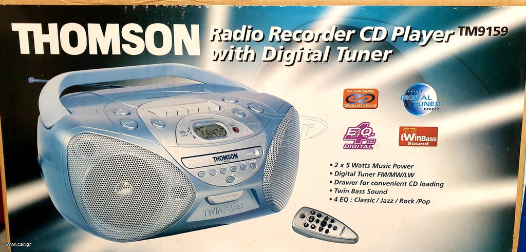 ΦΟΡΗΤΟ ΡΑΔΙΟ RECORDER CD PLAYER- DIGITAL TUNER