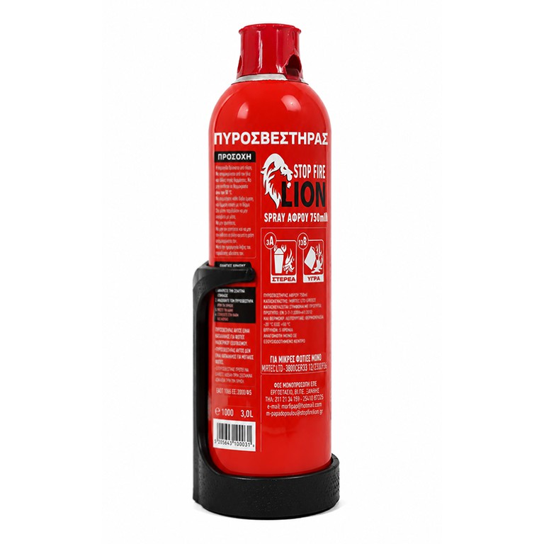 Americat - Πυροσβεστήρας 750ml Μηχανικού Αφρού 3A 13B με Βάση για Μικρές Φωτιές - 1 Τεμ. (PYR.10003) | Pancarshop