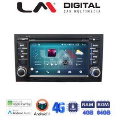 LM Digital - LM Q8050 GPS Οθόνη OEM Multimedia Αυτοκινήτου για AUDI A4 8Ε 2001 > 2008(για οχήματα με εργοστασιακή 1din θέση, είναι απαραίτητη επιπλέον βάση)SEAT EXEO 2008>2013 (CarPlay/AndroidAuto/BT/