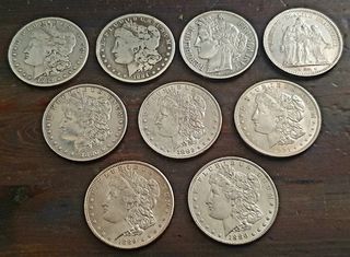 Morgan Silver Dollar 1887 O - Fine-thumb-2
