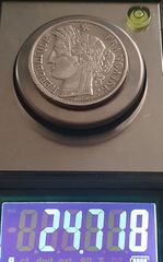 Ceres 5 Francs 1851 France Silver - Very Fine