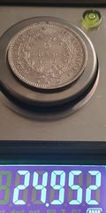 Hercules 5 Francs 1873 France Silver - Very Fine
