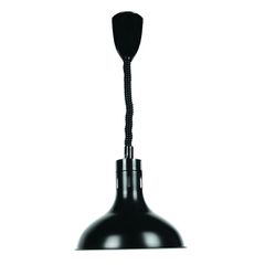 ΠΡΟΣΦΟΡΑ!!! KARAMCO A6512-1402 (Ø29cm - 250Watt/230Volt - Ύψος: 60-150cm) Μαύρη Θερμαντική Λάμπα Οροφής για Μπουφέ