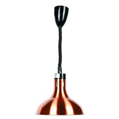 ΠΡΟΣΦΟΡΑ!!! KARAMCO A6512-1407 (Ø29cm - 250Watt/230Volt - Ύψος: 60-150cm) Χάλκινη ροζ Θερμαντική Λάμπα Οροφής για Μπουφέ