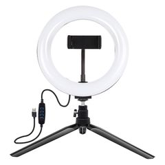 Tripod Mount Puluz with 20cm LED Ring Vlogging PKT3073B-thumb-1