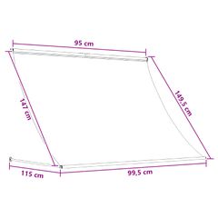 vidaXL Αντιανεμικό Καφέ 100 x 150 cm-thumb-5
