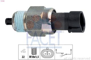 Διακόπτης, φώτα όπισθεν M18x1,5 ALFA ROMEO / FIAT / FORD / LANCIA / OPEL 55203408, 46410524, 7686344, 1541096
