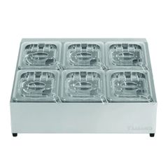 ΠΡΟΣΦΟΡΑ!!! KARAMCO CDH06BPCFL (6x GN 1/6x10cm - 51,5x42,5x25cm) Ανοξείδωτη Βάση με Πολυκαρβονικά Gastronorm & Καπάκια flip-top