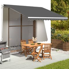 vidaXL Ανταλλακτικό Ύφασμα Τέντας Ανθρακί 400x350 εκ. Πολυεστέρας