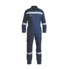 Ολόσωμη Φόρμα Εργασίας Odysseus 240 gsm 100% Βαμβακερή με Αντανακλαστικές Ταινίες Navy Μπλε XL GTC
