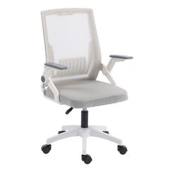 ΚΑΡΕΚΛΑ ΓΡΑΦΕΙΟΥ ZENITH HM1225.02 ΛΕΥΚΟ PP--ΑΝΟΙΧΤΟ ΓΚΡΙ MESH 60x60x92-100Υεκ