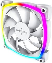 Montech AX120 Case Fan με ARGB Φωτισμό και Σύνδεση 3-Pin / 4-Pin PWM Λευκό