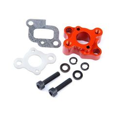 RovanSportsCNC metal intake/inlet tube for pipe - applicable for engines upto 30.5cc (in red and silver)