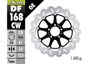GALFER DF168CW KAWASAKI ZXR750/ZX9R (FRONT)