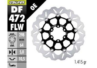 GALFER DF472FLW DISC W FLOATING (C. STEEL) 298X5MM
