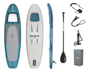 BESTWAY φουσκωτή σανίδα SUP Aqua Drifter View 6532H με διάφανο παράθυρο, 335x91.5x15cm, μπλε