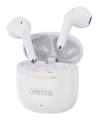CELEBRAT earphones με θήκη φόρτισης W79, True Wireless, 13mm, 30/300mAh, λευκά