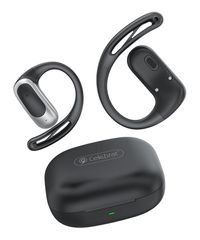 CELEBRAT earphones με θήκη φόρτισης W77, OWS, 12mm, 40/400mAh, μαύρα