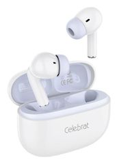CELEBRAT earphones με θήκη φόρτισης W73, True Wireless, 13mm, 33/380mAh, λευκά