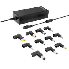 Universal Τροφοδοτικό Laptop Yenkee YAU 90112 90W με 11 Διαφορετικές Κεφαλές και Προστασία απο Υπέρταση και Βραχυκύκλωμα