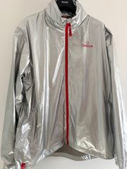 Omega Windbreaker Silver Official Timekeeper VIP Hood Jacket Size XL