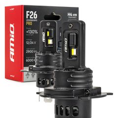 Amio F26 Pro LumiTec Limited H4 / H19 Σετ Λαμπες LED Set 12V-24V 70W 6000K 2900LM Full Canbus - 04871