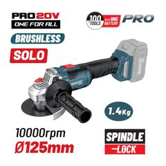 BBP5305 Γωνιακός Τροχός Μπαταρίας Brushless 125mm 20V (Solo) - SOLO - BORMANN PRO (#084433)