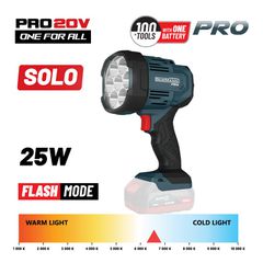 BBP3905 Φακός Προβολέας Μπαταρίας 20V 1000/2500Lm (Solo) - SOLO - BORMANN PRO (#084709)