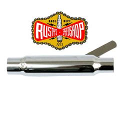 Shorty Straight Cut Universal Muffler 12” Chrome