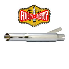 Shorty Slash Cut Universal Muffler 16” Chrome
