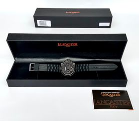 LANCASTER 'PILLO FANTASY' Chronograph Watch with SWAROVSKI Elements & Silicone Strap / Ρολόι Χρονογράφος με κρύσταλλα Swarovski - ΔΕΝ ΛΕΙΤΟΥΡΓΕΙ