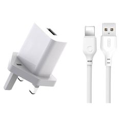 XO L99 Φορτιστής UK με Καλώδιο Lightning 2.4A