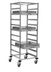 ΠΡΟΣΦΟΡΑ!!! KARAMCO GCL10 (10x Καλάθια 50x50cm) Ανοξείδωτο Καρότσι Αποθήκευσης & Μεταφοράς Καλαθιών Πλυντηρίου - 55x50x170cm