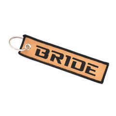 Κεντητό μπρελόκ BRIDE JDM Style Key Ring Keychain Μαύρο-Μπέζ