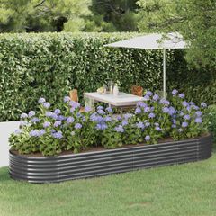 vidaXL Ζαρντινιέρα Ανθρακί 322x100x36εκ Γαλβανισμένος χάλυβας