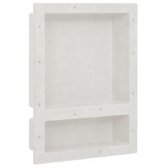vidaXL Ράφι Ντουζιέρας με 2 Τμήματα Λευκό Ματ 41 x 51 x 10 εκ.