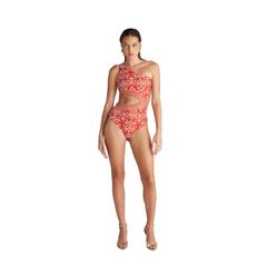 Blu4u Γυναικείο Μαγιό Ολόσωμο Με Έναν Ώμο Coral Mask SS '26
