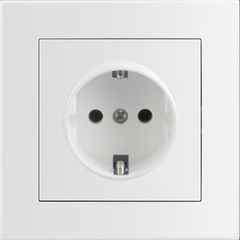 Entac Arnold Recessed wall socket earthed White