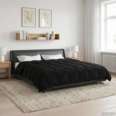 vidaXL Καλοκαιρινό Παπλωματοθήκη 240 x 260 εκ. Καλοκαίρι Μαύρο