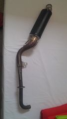 Εξάτμιση τύπου YOSHIMURA 30cm Φ50-35 Μαύρη με σιγαστήρα & Σωλήνα εξάτμισης Φ51 High up HONDA SUPRA / HONDA ASTREA GRAND/ HONDA GLX / C50